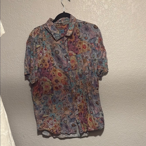 #RVCA Multicolor Floral Casual Button Down Shirt - Picture 1 of 3